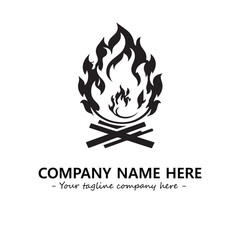 Fire Logo Company Design Illustration Vector Graphic Image