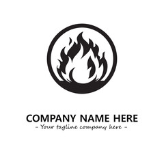 Fire Logo Company Design Illustration Vector Graphic Image