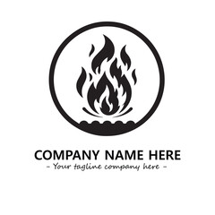 Fire Logo Company Design Illustration Vector Graphic Image