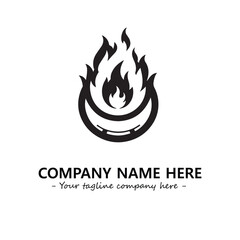 Fire Logo Company Design Illustration Vector Graphic Image
