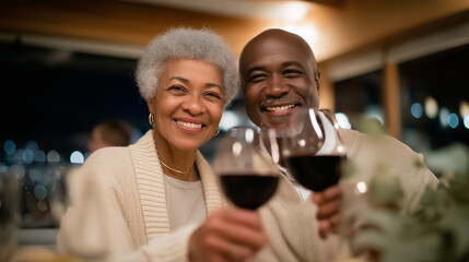 Grandparents Anniversary Celebration with Family Toasting