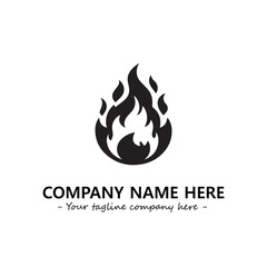 Fire Logo Company Design Illustration Vector Graphic Image
