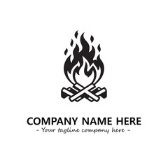 Fire Logo Company Design Illustration Vector Graphic Image