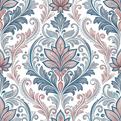 Damask Digital Paper, Vintage Patterns,, Chic Printable Patterns, Seamless Backgrounds , Elegant Scrapbook Patterns. Pefrect for fabrics, wallpapers