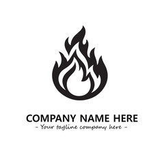 Fire Logo Company Design Illustration Vector Graphic Image