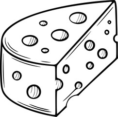 cheese outline vector