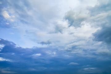 Blue sky and clouds in the weather on day outdoor nature environment abstract background