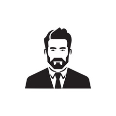 Man in a Suit vector illustration icon
