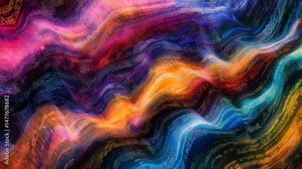 Poster experience the hypnotic allure of a matrix background in vibrant colors abstract art digital environ