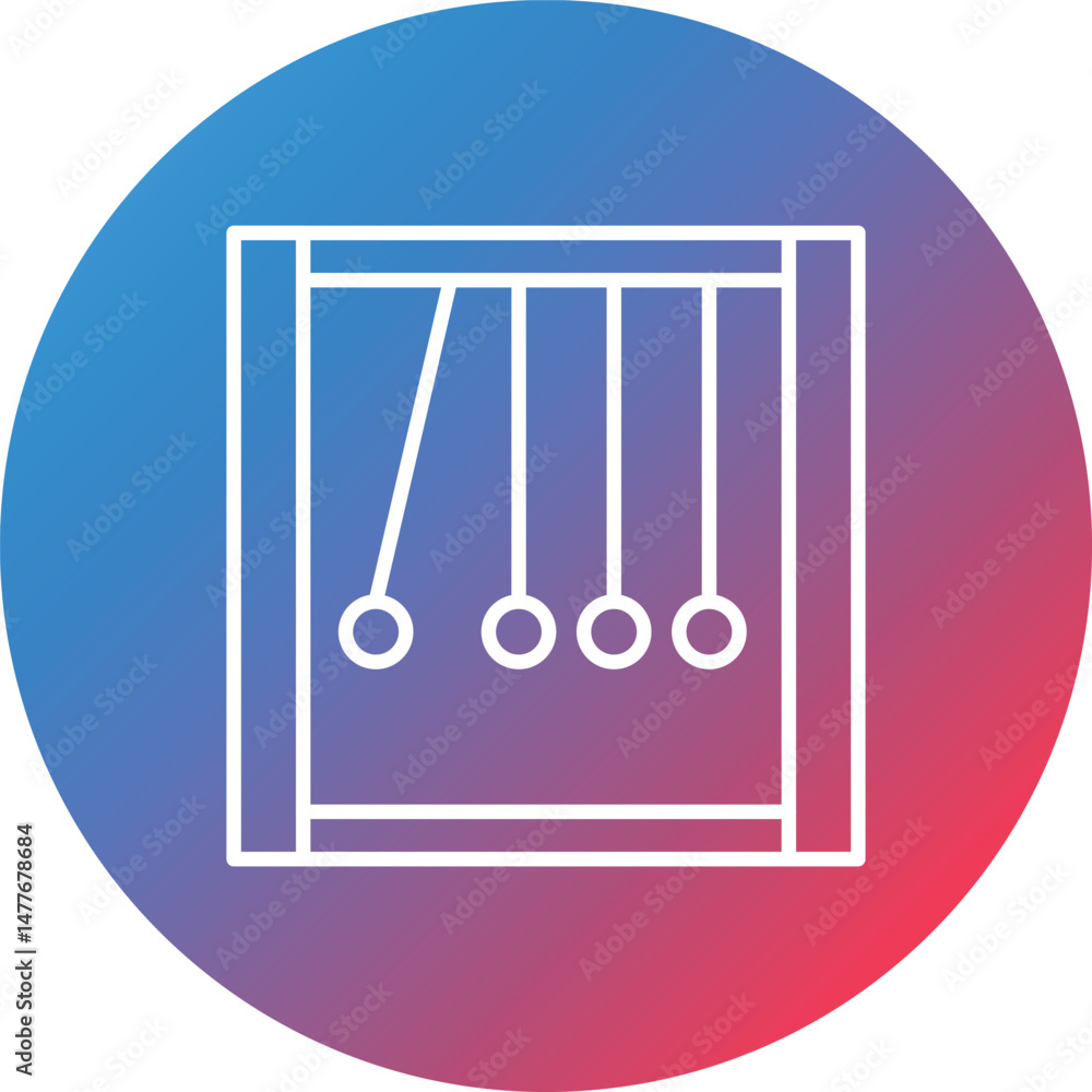 Poster pendulum line gradient circle background icon