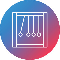Pendulum Line Gradient Circle Background Icon