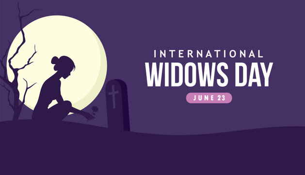 international widows day vector concept design