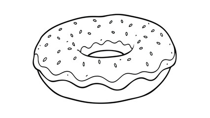 Donut with Icing and Sprinkles