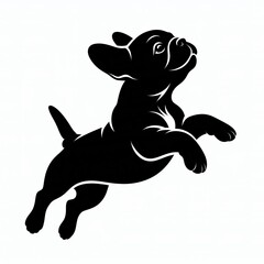 Obraz premium French Bulldog silhouette illustration