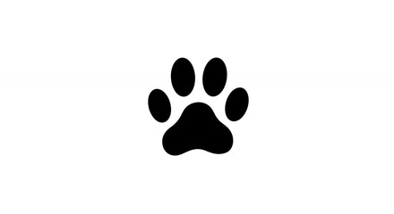 Black paw print icon
