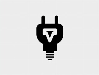 Obraz premium Electric Plug Icon Simple Power Connection Symbol