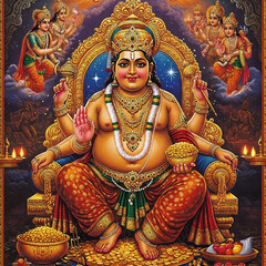 Indian Lord Kuber.Lord of Growth and money.