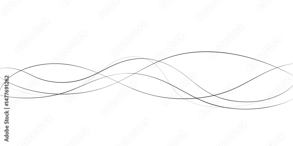 Poster abstract wave lines background design elegant and flowing abstract wave lines create a dynamic backg