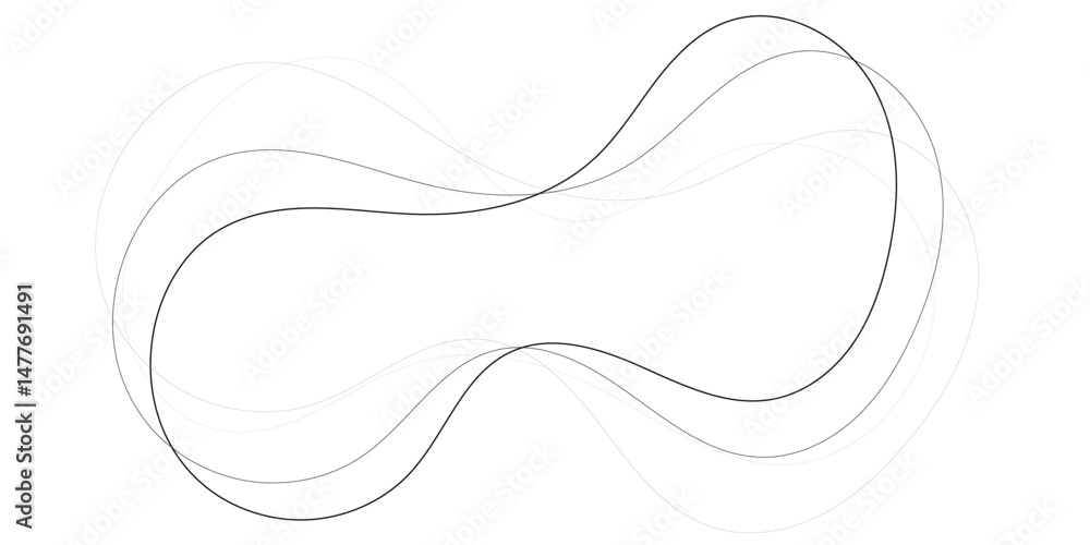 Fototapete abstract wave lines background design this image features a captivating abstract design with overlap