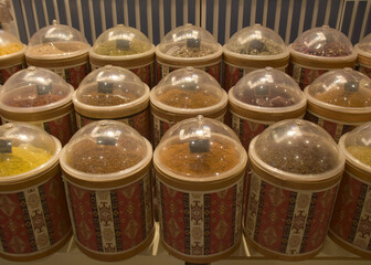 
 assortment of spices at the market in Dubai

