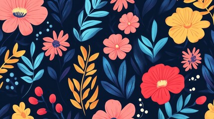 Vibrant floral pattern design (4)