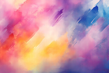 Vibrant Abstract Background with Soft Washes of Colorful Hues