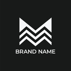 LETTER MMM geometric LOGO VECTOR