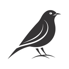 Minimalist Geometric Raven – Black & White Vector Art