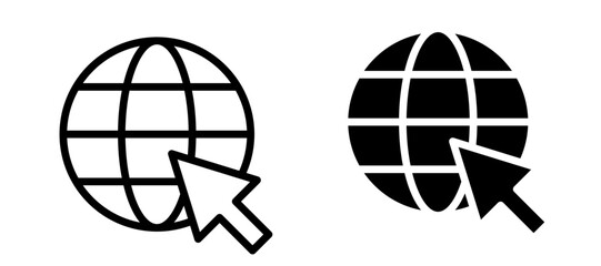 Website icon in black modern and lines and solid