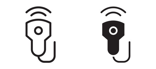 Ultrasound icon in black modern and lines and solid