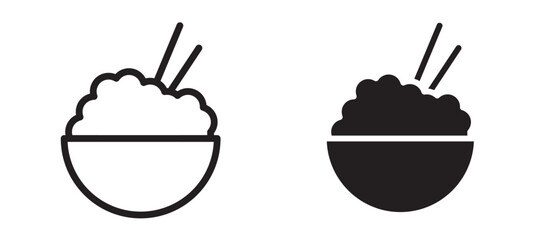 Rise Bowl icon in black modern and lines and solid