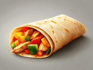 Scrumptious Chicken Vegetable Wrap