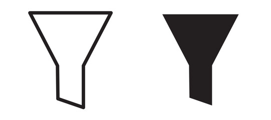 Filter icon in black modern and lines and solid