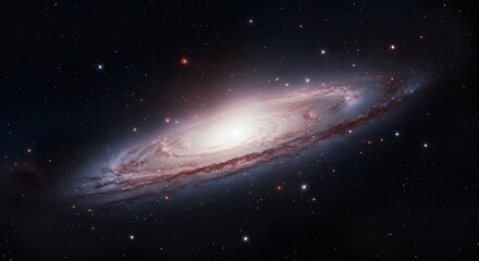 Fototapeta premium Spiral Galaxy Deep Space View with Stars and Cosmic Dust