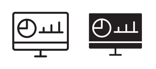 Dashboard icon in black modern and lines and solid