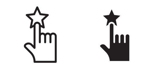 Customer feedback icon in black modern and lines and solid