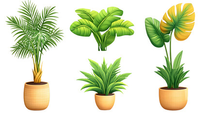 Obraz premium A Beautiful Collection of Lush Green Plants Perfect for Home Decor and Indoor Gardening