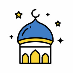 vector illustration of mosque