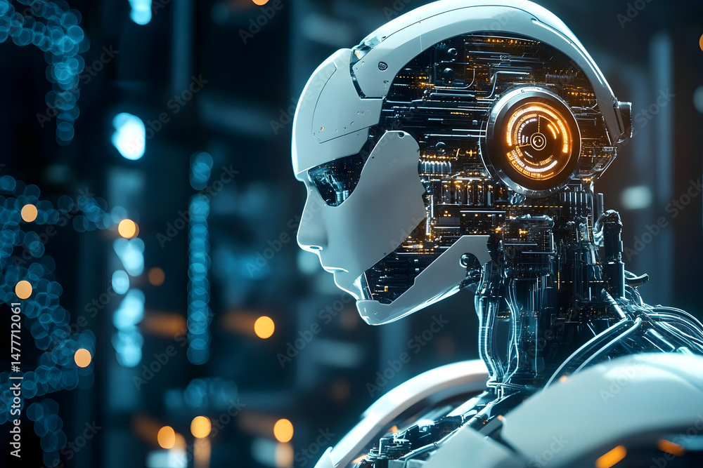 Poster artificial intelligence, knowledge expertise intelligence learn. technology and engineering. online 