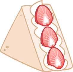 Strawberry Cream Sandwich Clipart