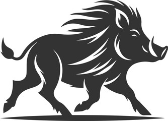 Animal silhouette of a wild boar vector