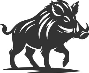 Animal silhouette of a wild boar vector