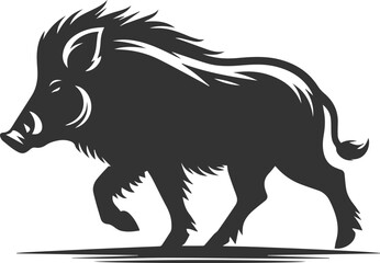 Animal silhouette of a wild boar vector