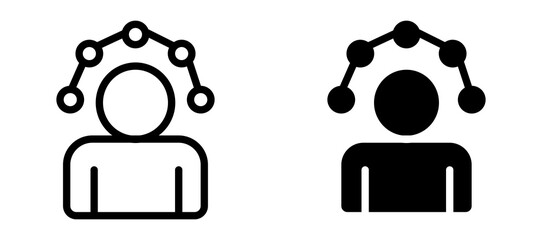 Skillsfor banner and packaging design. Vector illustration icon in black modern and lines and solid