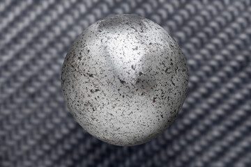 Metal ball with blurred background
