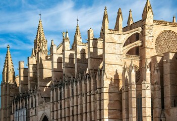 Cathedral Santa Maria in the Majorca capital Palma on the Spanish Balearic island
