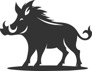 Animal silhouette of a wild boar vector