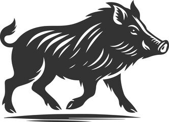 Animal silhouette of a wild boar vector