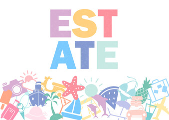 Estate con icone colorate 