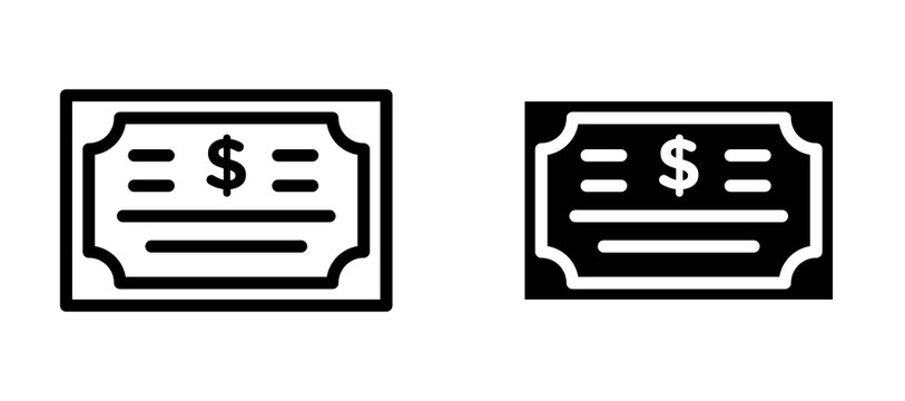 Bonds icon in black modern and lines and solid